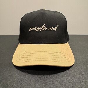 WestMod Hat Cap Black Beige Luxury Pool Design Snap Back Employee Structured